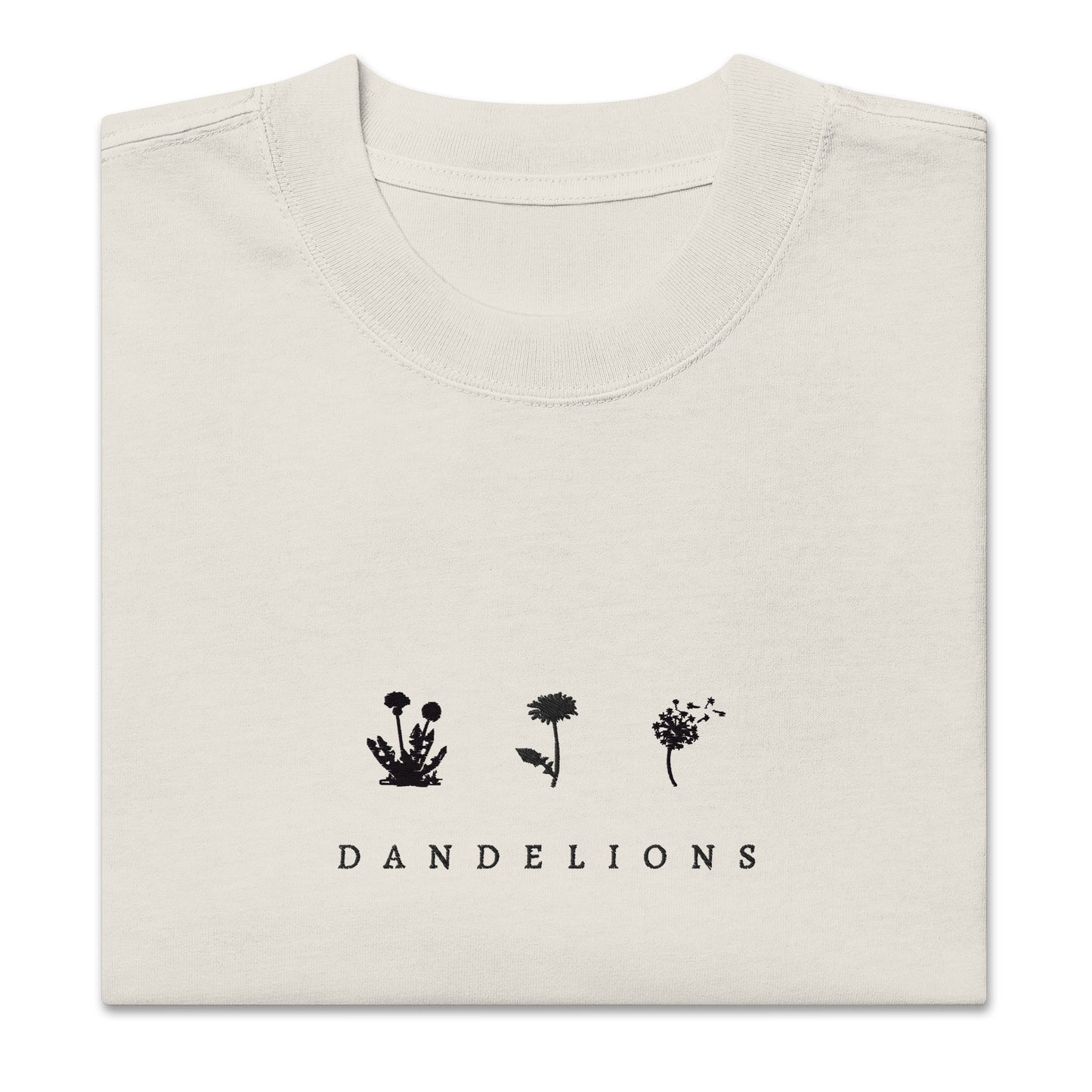 dandelions Embroidery Oversized Tee