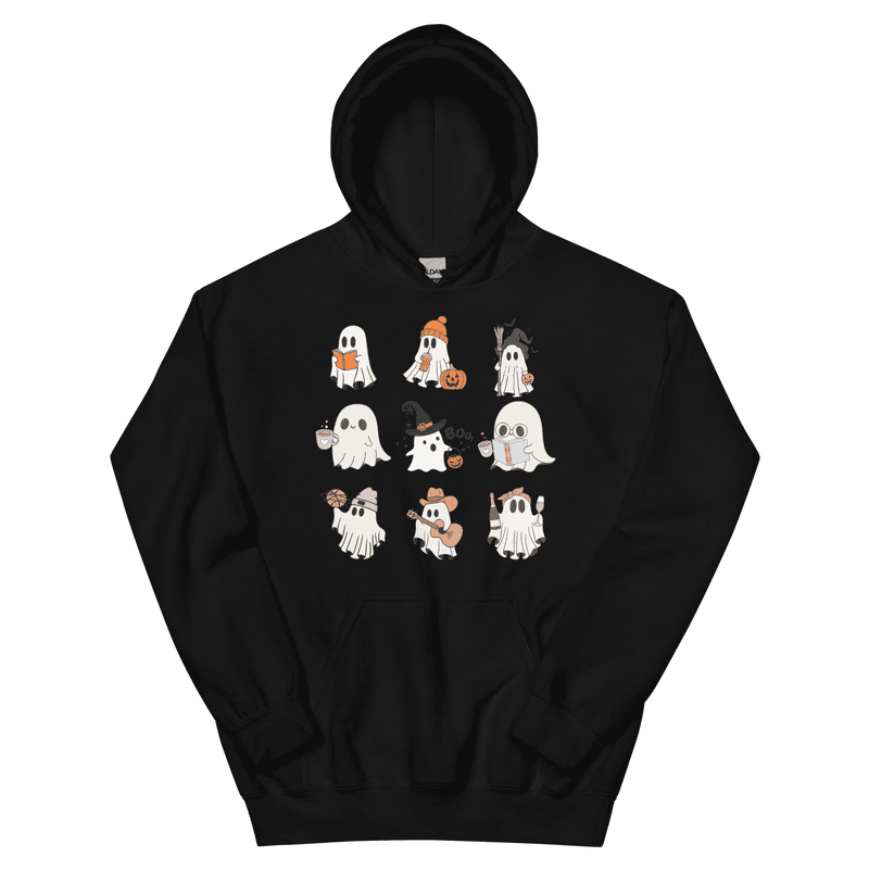 Cute Ghosts Halloween Graphic Hoodie