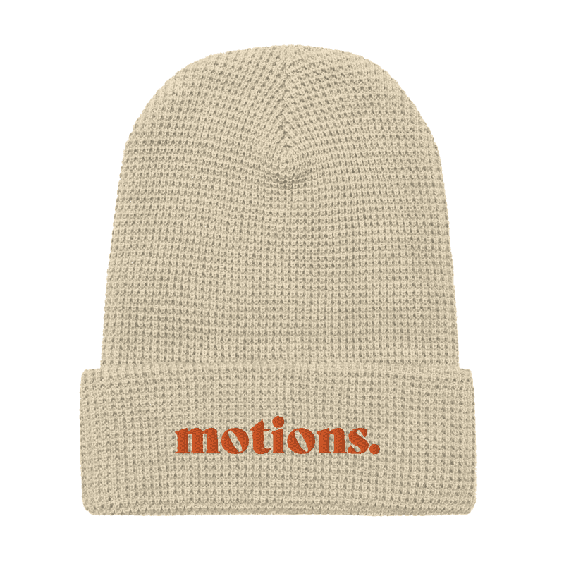 motions. Embroidered Beanie