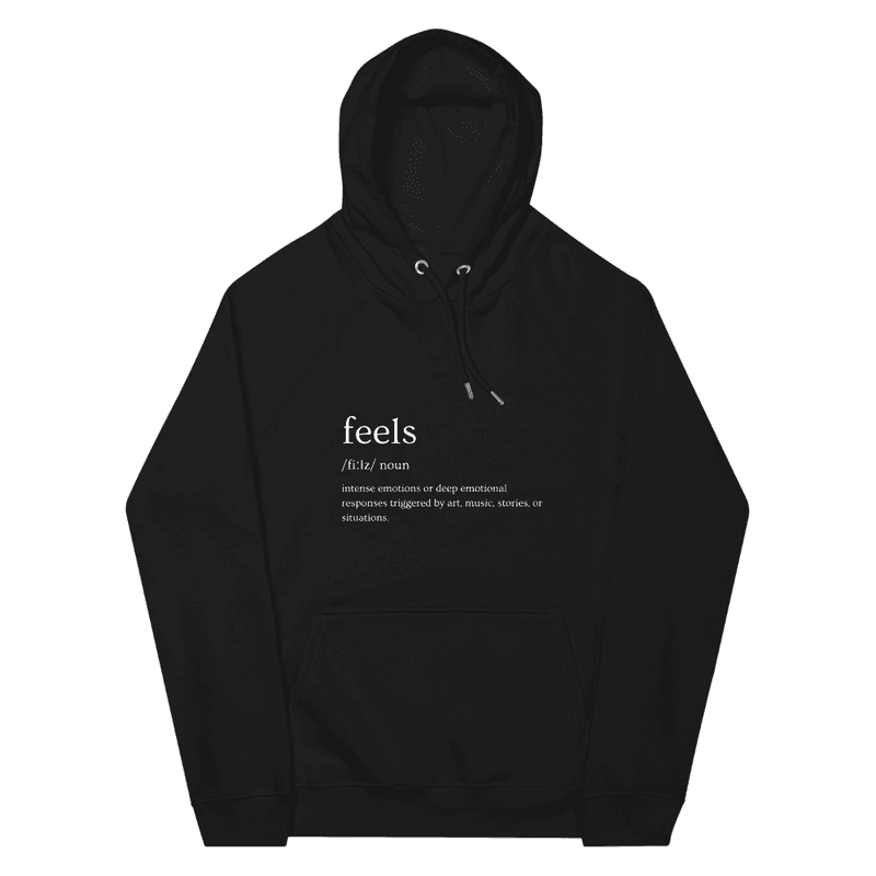feels Definition Black Hoodie